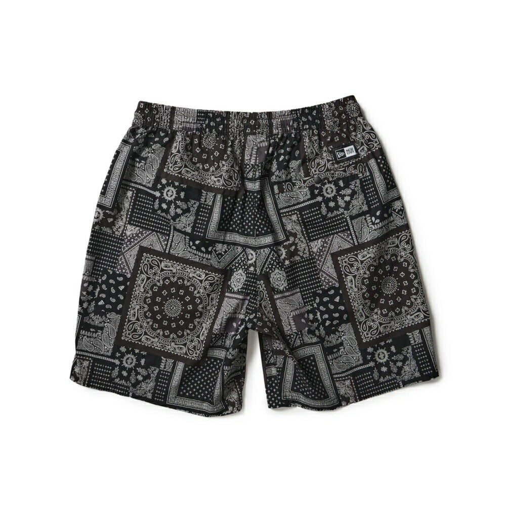 ニューエラ ハーフパンツ NEW ERA イージー ショートパンツ Oriental Paisley ブラック メンズ レディース