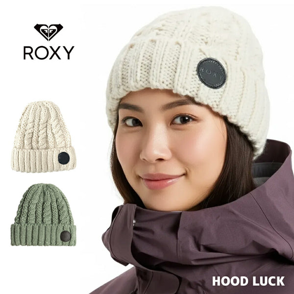 ロキシー ニット帽 ニットキャップ ハーフフリースライナー付き Roxy TRAM BEANIE レディース 女の子 スキー スノーボード かわいい ざっくり編み リブ編 冬 雪山