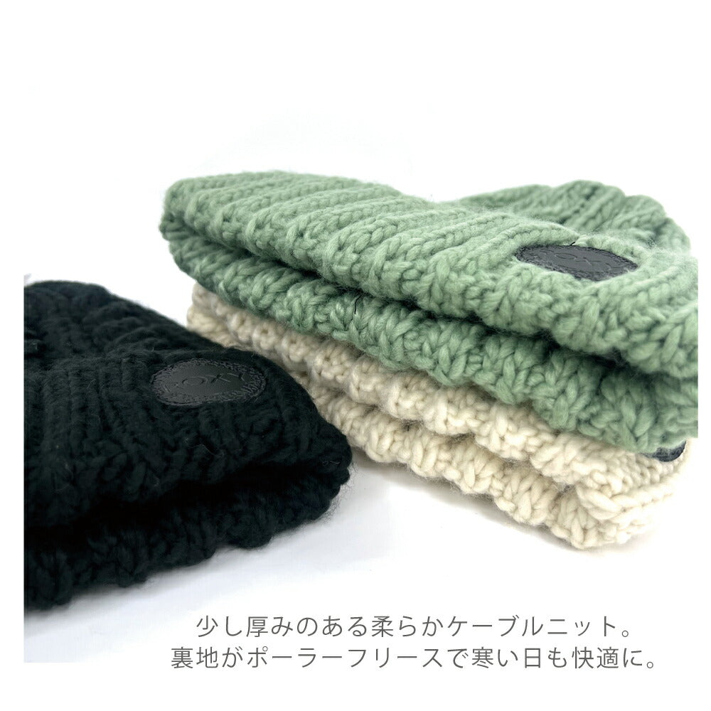 ロキシー ニット帽 ニットキャップ ハーフフリースライナー付き Roxy TRAM BEANIE レディース 女の子 スキー スノーボード かわいい ざっくり編み リブ編 冬 雪山