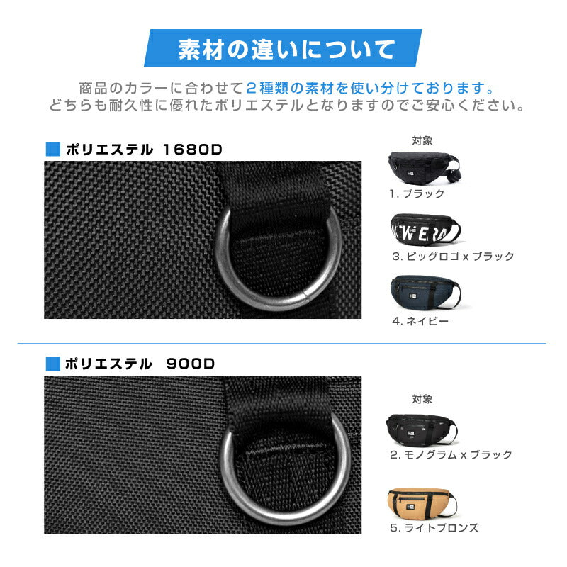 ニューエラ NEW ERA ウエストバッグ メンズ レディース ボディーバッグ ヒップバッグ ウエストポーチ 肩掛け メンズ レディース 子供 学生 男性 女性 ニューエラー バック ウェスト
