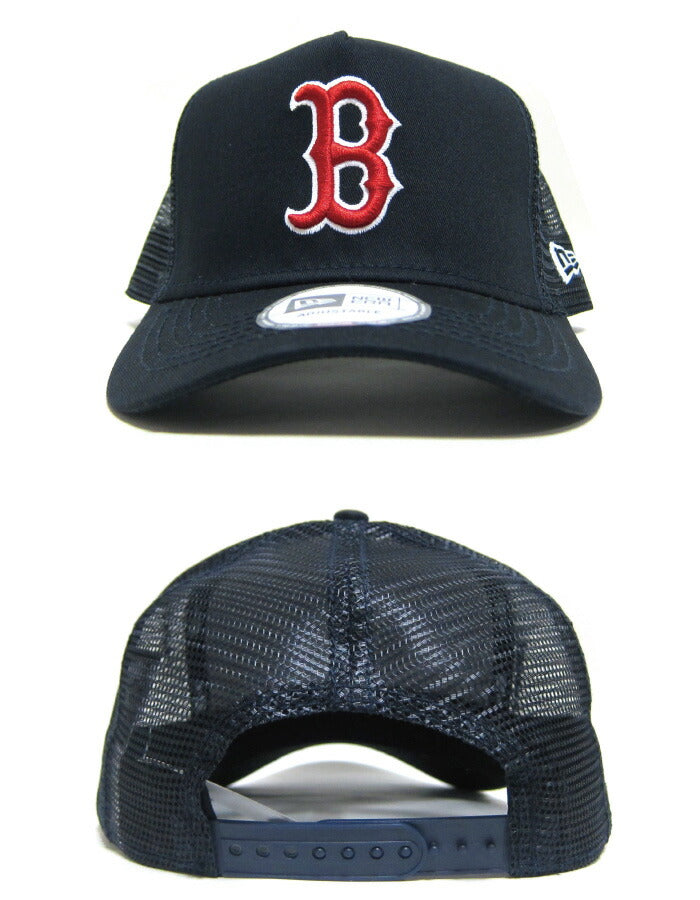 ニューエラ メッシュキャップ レッドソックス NEW ERA A-FRAME TRUCKER MESH CAP B BOSTON REDSOX ニューエラー ダンス 衣装 帽子 クリスマス