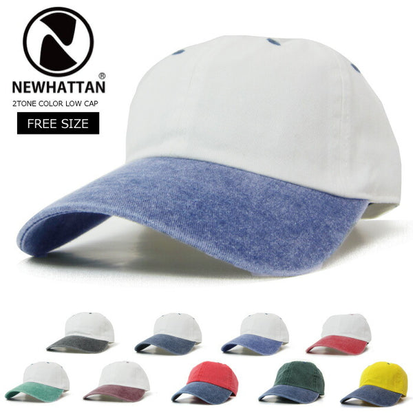 ニューハッタン キャップ ローキャップ 2トーン ポロキャップ 6パネルキャップ NEWHATTAN