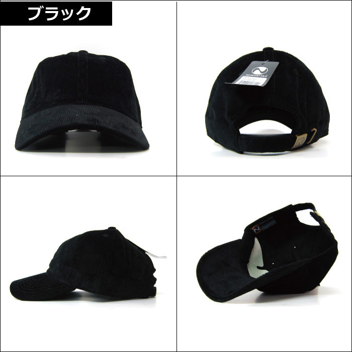 ニューハッタン コーデュロイ キャップ ローキャップ ポロキャップ 6パネルキャップ NEWHATTAN