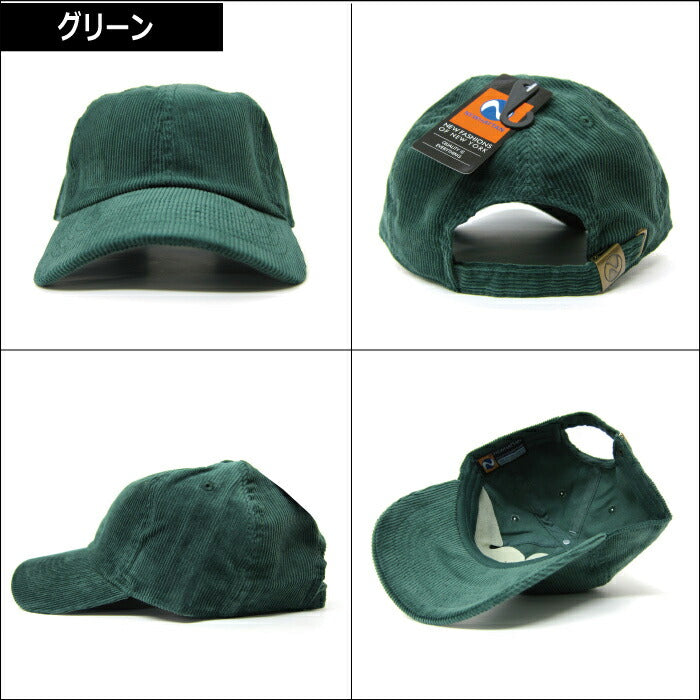 ニューハッタン コーデュロイ キャップ ローキャップ ポロキャップ 6パネルキャップ NEWHATTAN