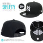 ニューエラ キャップ ヤンキース 9fifty NY NEW ERA SNAPBACK CAP スナップバック フリーサイズ ニューエラー ダンス 衣装 ブラック 作業 夏用 メンズ レディース キッズ 帽子 親子 ペアルック 男女兼用