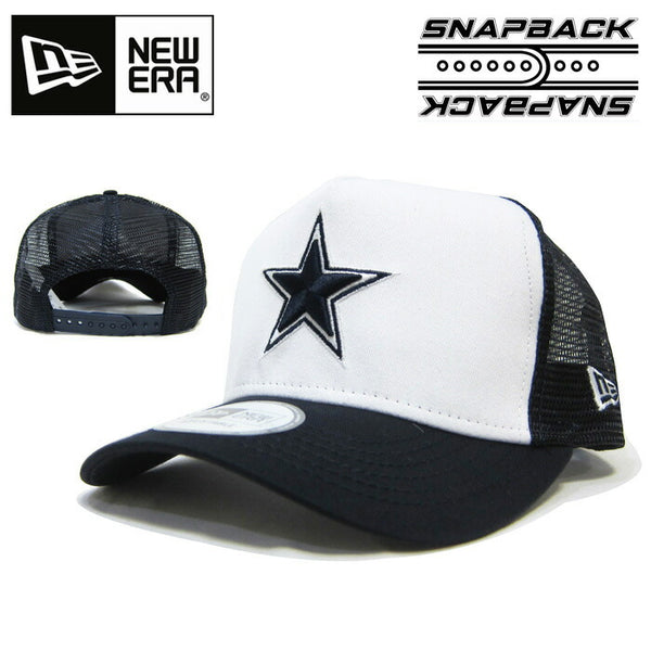 ニューエラ メッシュキャップ 星 ダラス・カウボーイズ【ネイビー×ホワイト】NEW ERA A-FRAME TRUCKER MESH CAP Dallas Cowboys ニューエラー