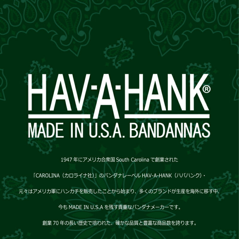 ハブアハンク バンダナ 無地 US柄 マスク 代用 布 BANDANA 緊急用 キャンプ アウトドア 布マスク 大判 マスク 洗える