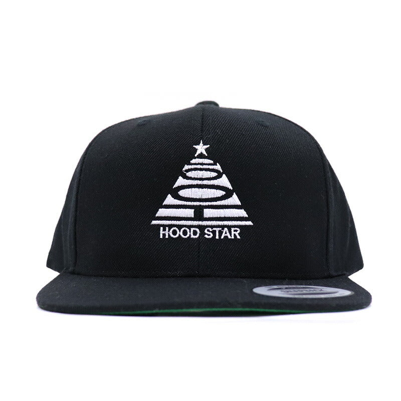 HOOD STAR キャップ フッドスター 帽子 ブランドロゴ フリーサイズ スナップバック ベースボールキャップ CAP スター 星 ピラミッド ブランド メンズ レディース