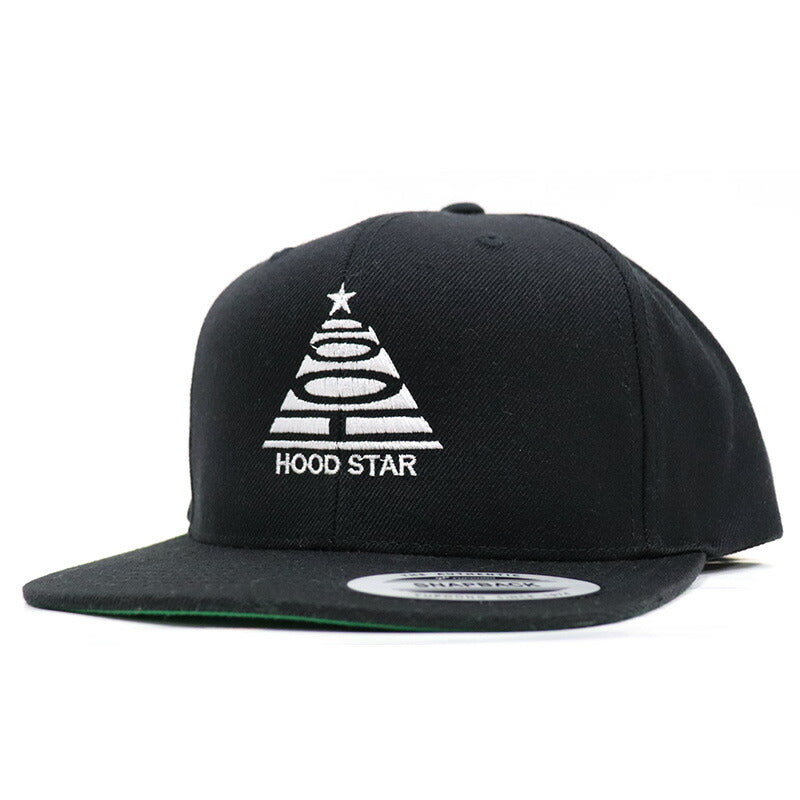 HOOD STAR キャップ フッドスター 帽子 ブランドロゴ フリーサイズ スナップバック ベースボールキャップ CAP スター 星 ピラミッド ブランド メンズ レディース