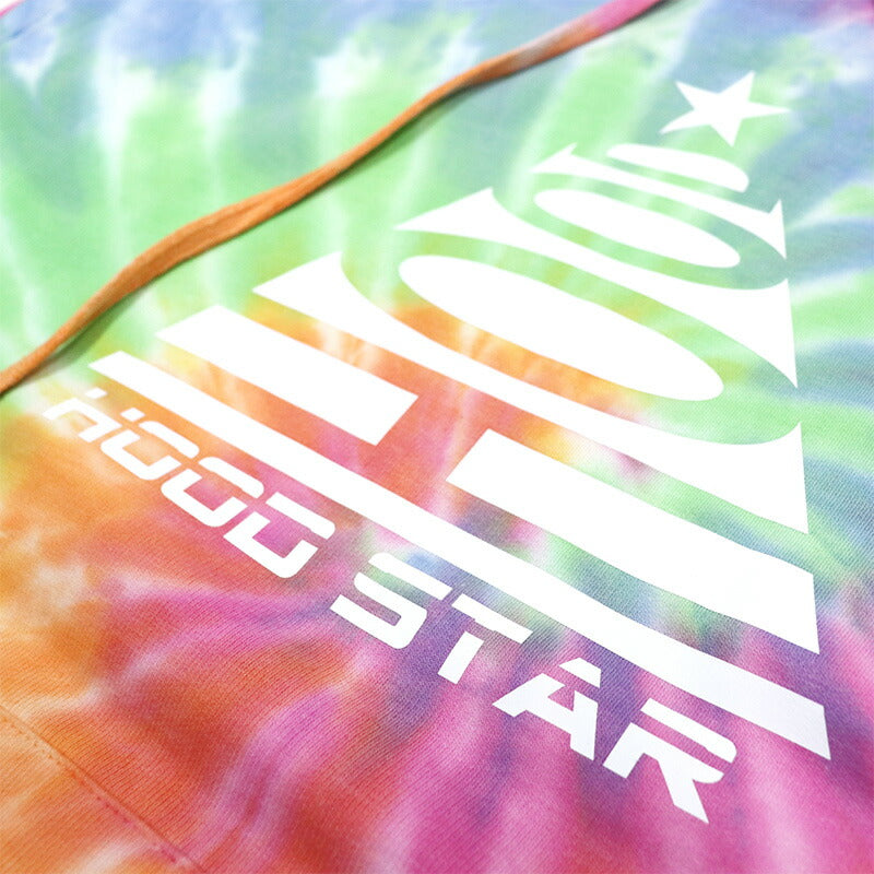 パーカー プルオーバー タイダイ ゆったりサイズ TIE DYE HOOD STAR フッドスター ピラミッド B系 ストリート スト系 ファッション 大きいサイズ プリント メンズ レディース 秋 冬