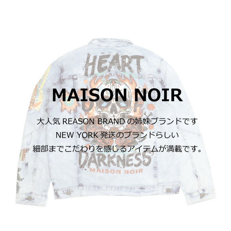 MAISON NOIR メゾンノアール デニム ジャケット 刺繍 プリにと REASON デニム ジャケット 派手 HIP HOP 衣装
