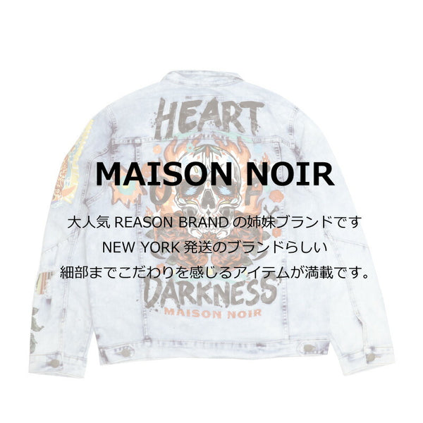 MAISON NOIR メゾンノアール デニム ジャケット 刺繍 プリにと REASON デニム ジャケット 派手 HIP HOP 衣装