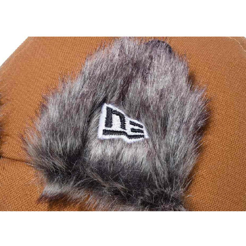 ニューエラ キャップ newera トラッパー 帽子 ダックキャンバス タン フライトキャップ ぼうし 防寒 ボア ファー もこもこ キャメル 防寒 スノーボード スキー メンズ レディース 冬 スポーツ