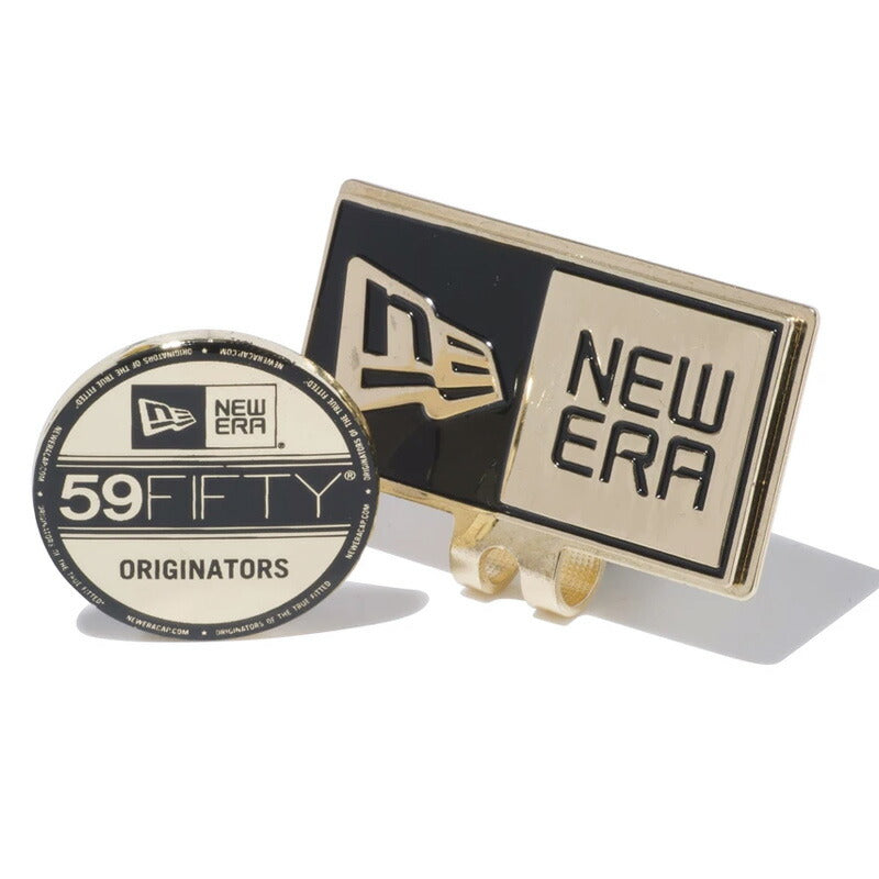 ニューエラ NEWERA ゴルフ GOLF ボールマーカー ゴルフマーカー マーカー ベーシックマーカー ボックスロゴ バイザーステッカー ゴールド おしゃれ