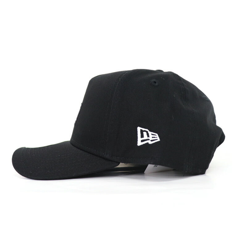 ニューエラ NEWERA キャップ 9FORTY A-Frame Basic Fabrics ウーブンパッチ ボックスロゴ ブラック 帽子 ニューエラー メンズ レディース