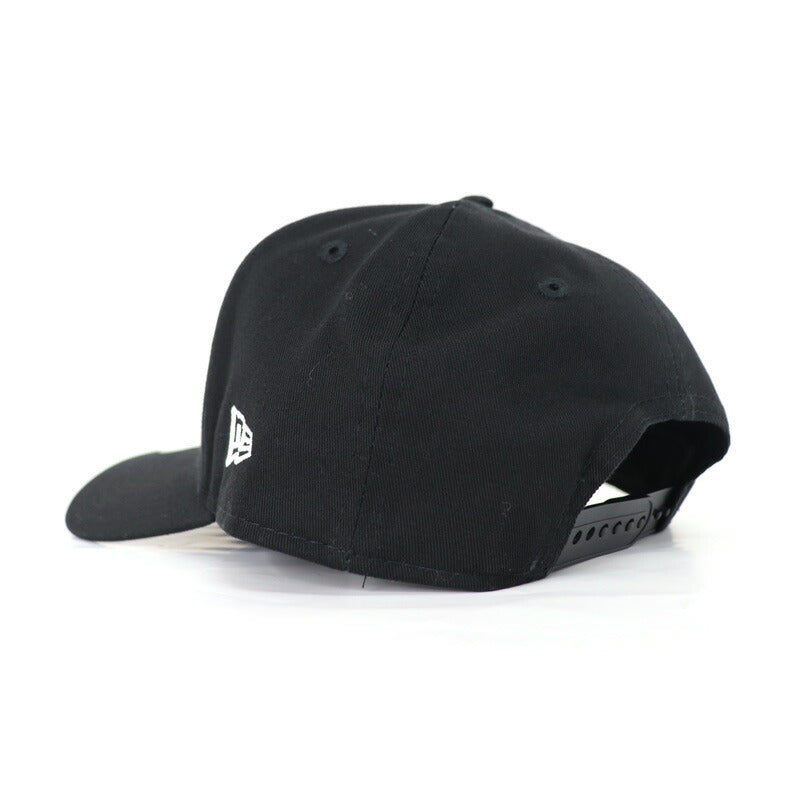 ニューエラ NEWERA キャップ 9FORTY A-Frame Basic Fabrics ウーブンパッチ ボックスロゴ ブラック 帽子 ニューエラー メンズ レディース