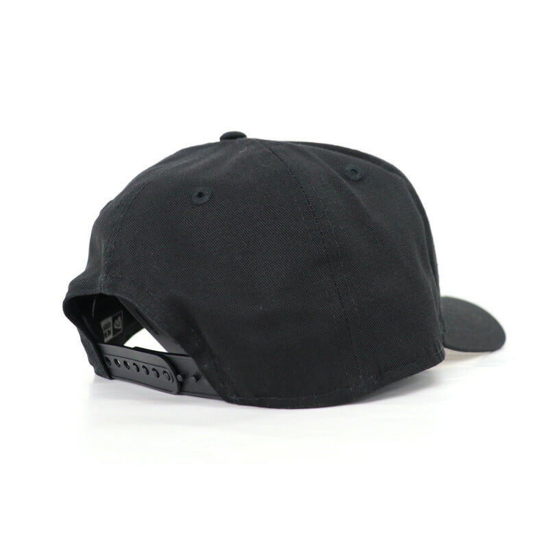 ニューエラ NEWERA キャップ 9FORTY A-Frame Basic Fabrics ウーブンパッチ ボックスロゴ ブラック 帽子 ニューエラー メンズ レディース