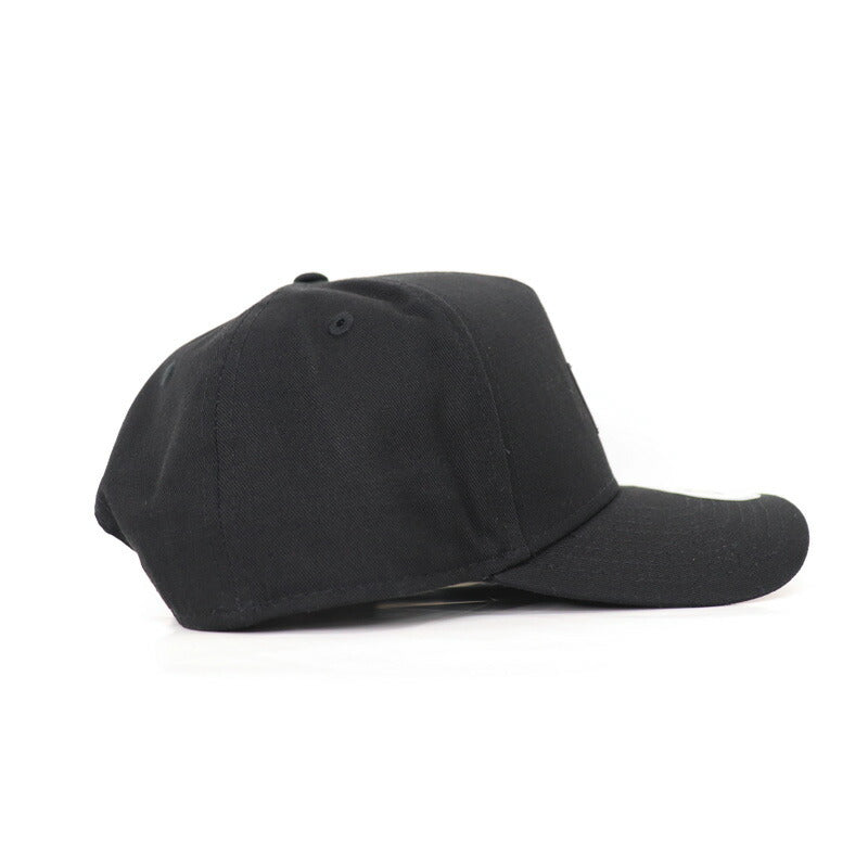 ニューエラ NEWERA キャップ 9FORTY A-Frame Basic Fabrics ウーブンパッチ ボックスロゴ ブラック 帽子 ニューエラー メンズ レディース