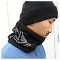 ニューエラ ネックウォーマー NEW ERA フリース ネックウォーマー フラッグロゴ アウトライン ブラック メンズ レディース 通勤 通学