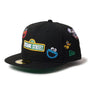 ニューエラ キャップ 59fifty コラボ SESAME STREET セサミストリート オールオーバー ブラック クッキーモンスター エルモ キャラクター メンズ レディース 帽子