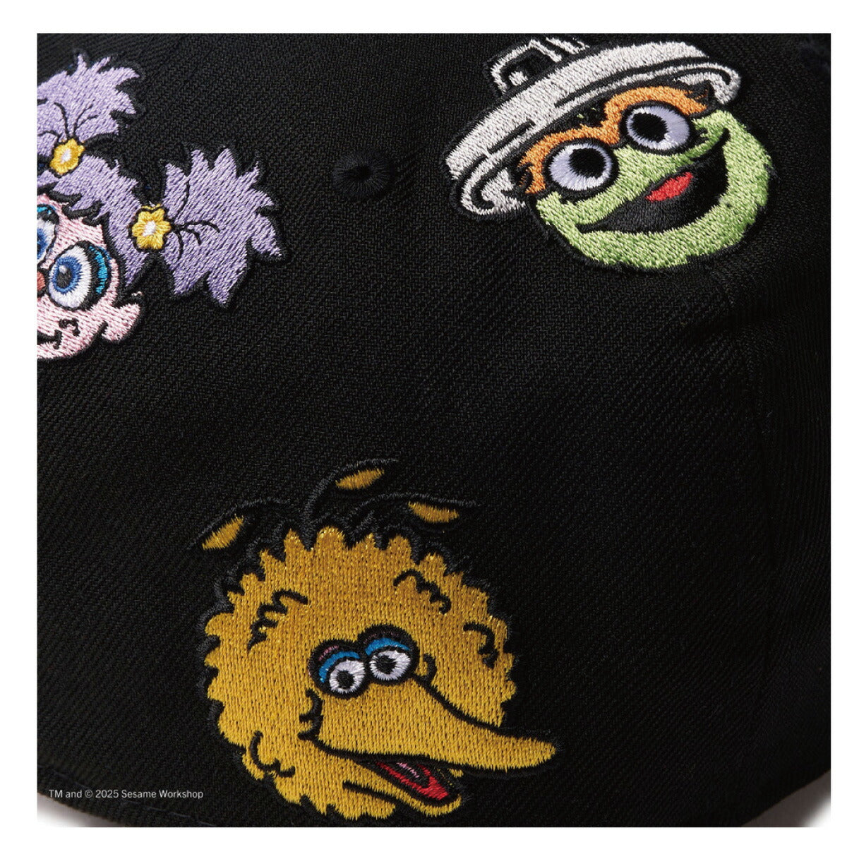 ニューエラ キャップ 59fifty コラボ SESAME STREET セサミストリート オールオーバー ブラック クッキーモンスター エルモ キャラクター メンズ レディース 帽子