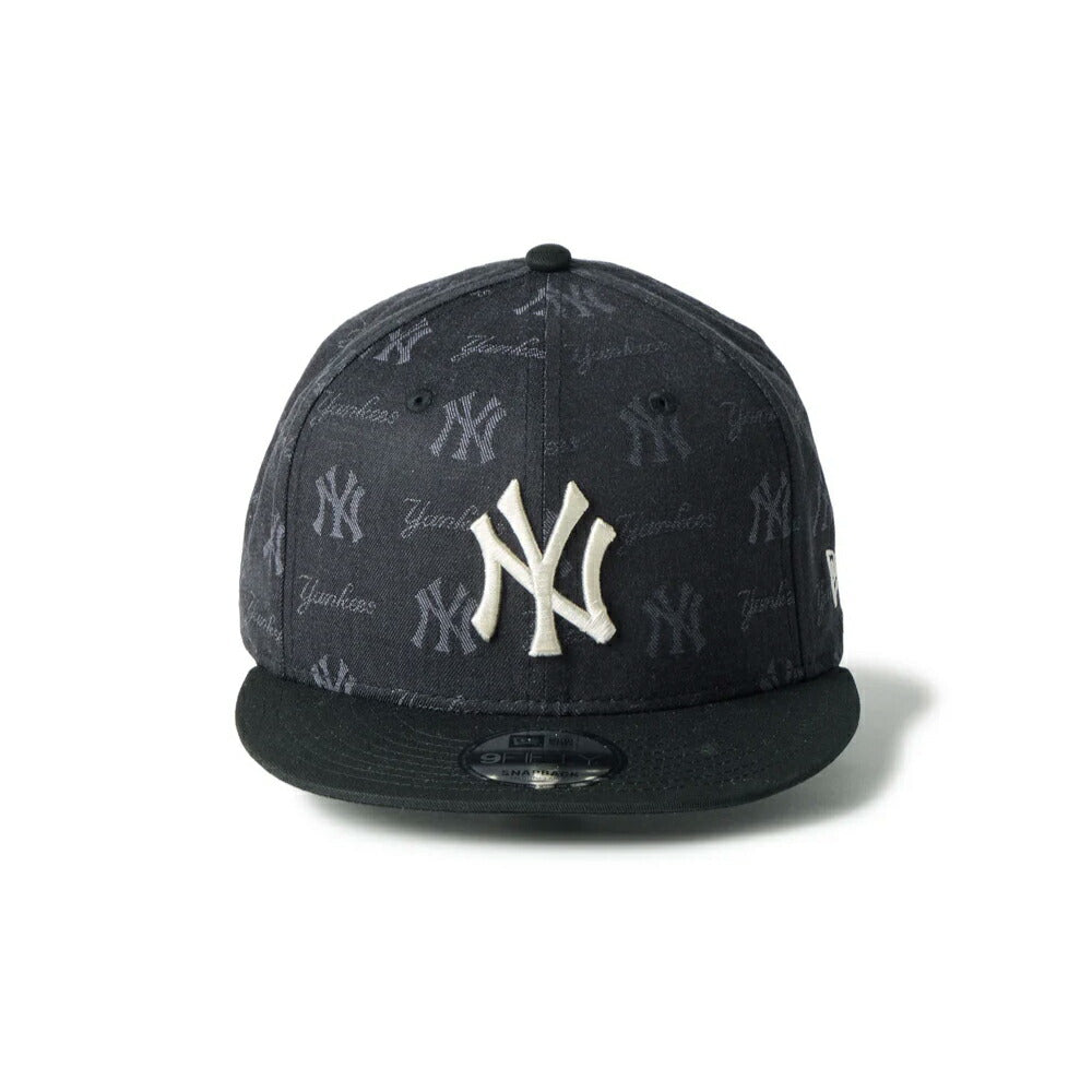 ニューエラ NEWERA キャップ 9FIFTY MLB ジャガード モノグラム Jacquard ニューヨーク・ヤンキース ブラック メンズ レディース 帽子 大きいサイズ 65cm
