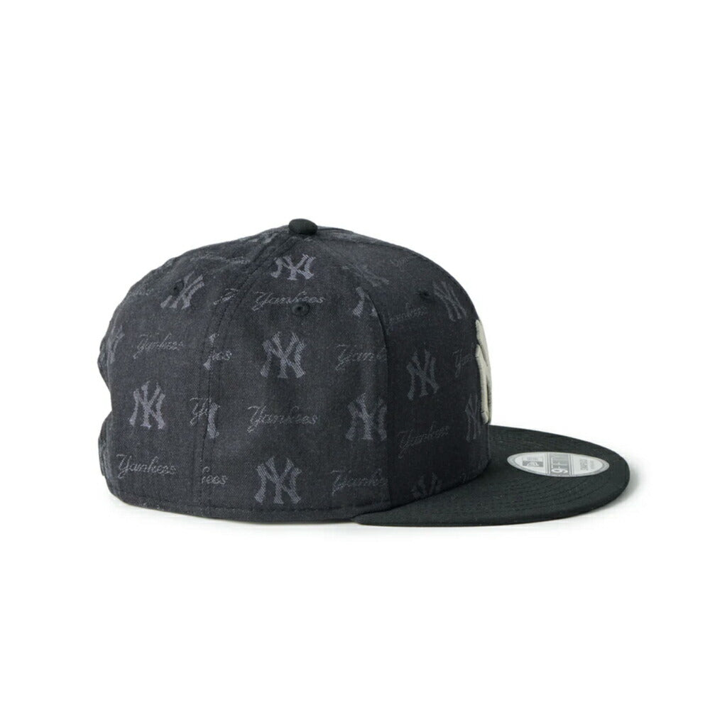 ニューエラ NEWERA キャップ 9FIFTY MLB ジャガード モノグラム Jacquard ニューヨーク・ヤンキース ブラック メンズ レディース 帽子 大きいサイズ 65cm