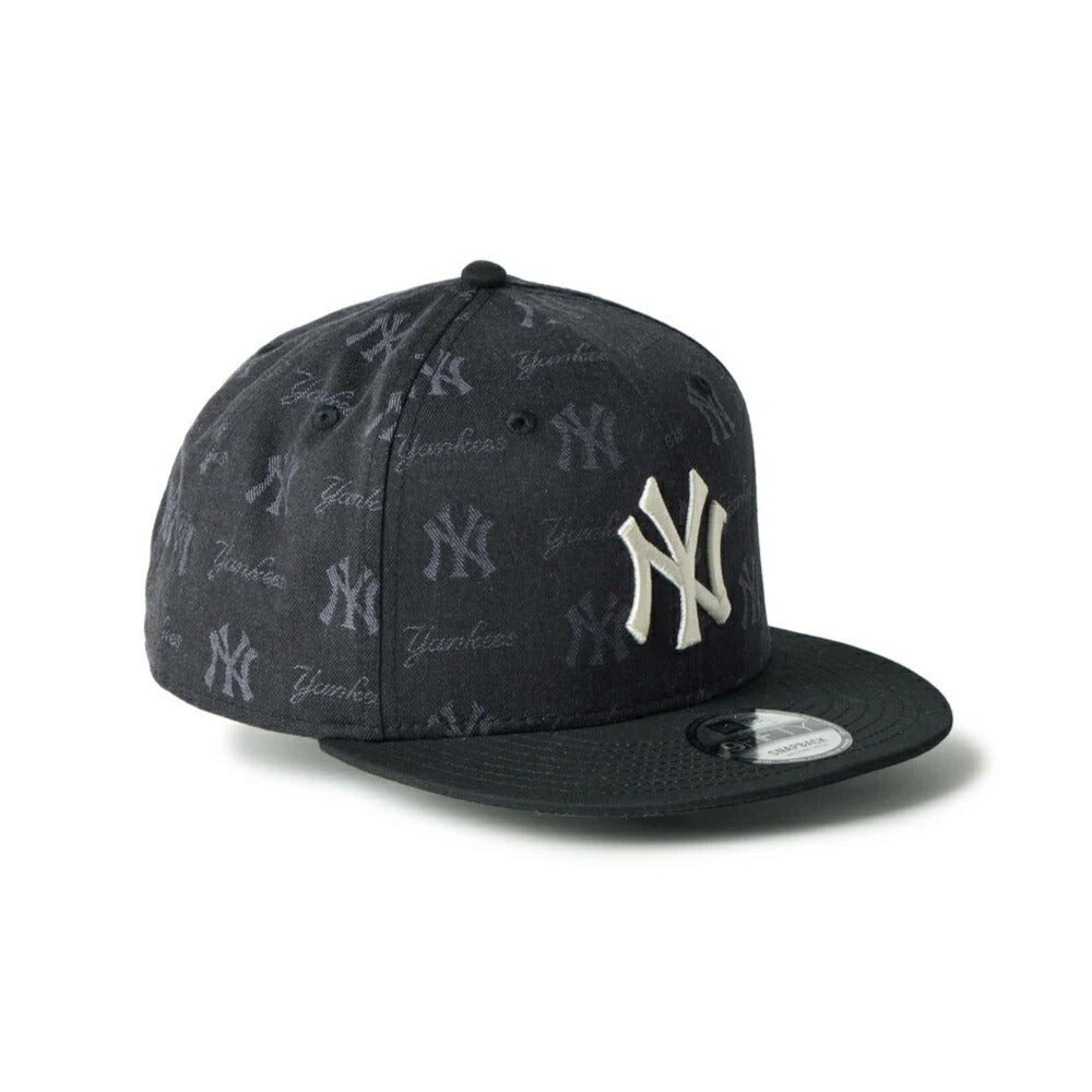 ニューエラ NEWERA キャップ 9FIFTY MLB ジャガード モノグラム Jacquard ニューヨーク・ヤンキース ブラック メンズ レディース 帽子 大きいサイズ 65cm