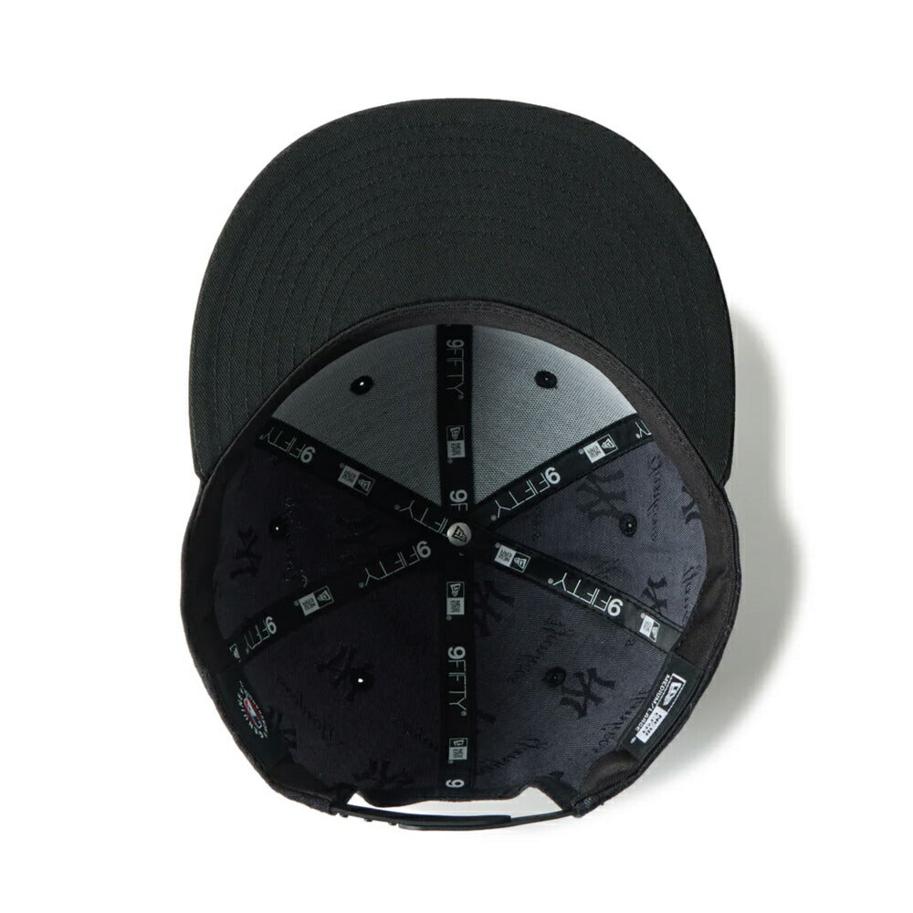 ニューエラ NEWERA キャップ 9FIFTY MLB ジャガード モノグラム Jacquard ニューヨーク・ヤンキース ブラック メンズ レディース 帽子 大きいサイズ 65cm