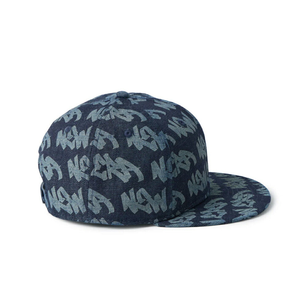 ニューエラ キャップ NEWERA ニューエラー 帽子 デニムキャップ タギング グラフィティー  9FIFTY Laser Burn Out ダークデニム メンズ レディース 大きいサイズ 65cm