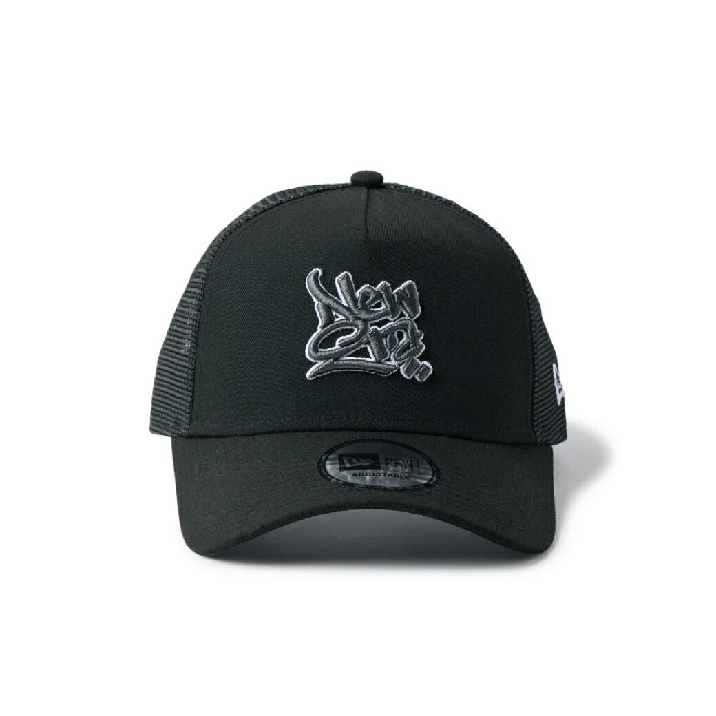 ニューエラ キャップ NEWERA 9FORTY A-Frame Wall Art メッシュキャップ トラッカーキャップ 帽子 夏用 グラフィティー HIP HOP ストリート Wall Art オプティックホワイト/ブラック メンズ レディース