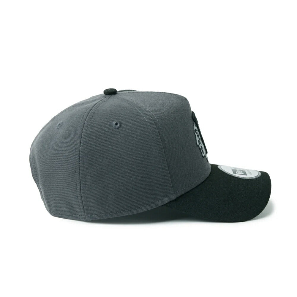 ニューエラ NEWERA キャップ 9FORTY A-Frame NHL シカゴ・ブラックホークス グラファイト/ブラック インディアン刺繍 メンズ レディース 帽子 レア