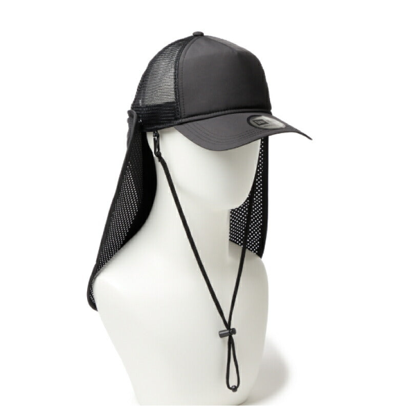 ニューエラ メッシュ キャップ NEWERA ニューエラー 帽子 9FORTY A-Frame OD 940AFTR SUNSHADE UT SURF BLK 261 シェード付き 防止 日焼け対策 紫外線対策 UVカット メンズ レディース