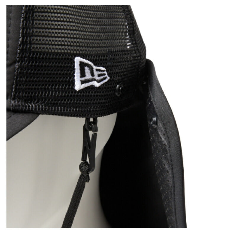 ニューエラ メッシュ キャップ NEWERA ニューエラー 帽子 9FORTY A-Frame OD 940AFTR SUNSHADE UT SURF BLK 261 シェード付き 防止 日焼け対策 紫外線対策 UVカット メンズ レディース