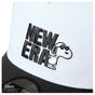 ニューエラ メッシュキャップ コラボ スヌーピー ピーナッツ NEW ERA 9FORTY A-Frame トラッカー Vintage PEANUTS ピーナッツ JOE COOL ジョー・クール ブラック/ホワイト メンズ レディース 夏用