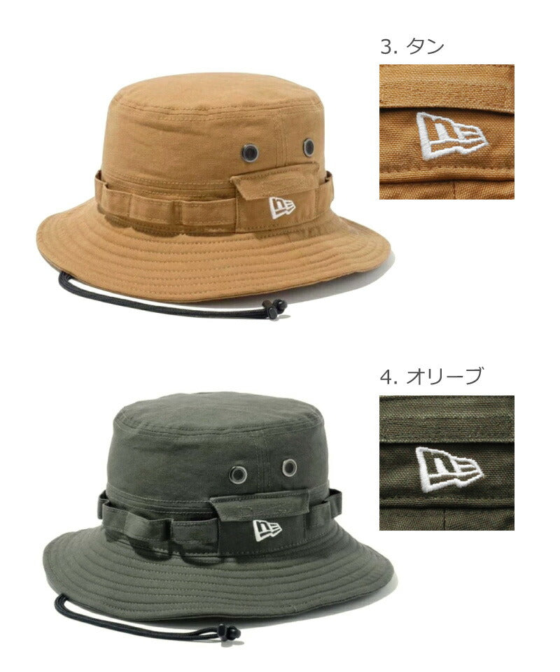 ニューエラ バケットハット NEWERA ダックドコットン アドベンチャー adventure バケハ メンズ レディース サファリハット キャンプ ファッション つば広 アウトドア 魚釣り バス釣り アウトドア キャンプ