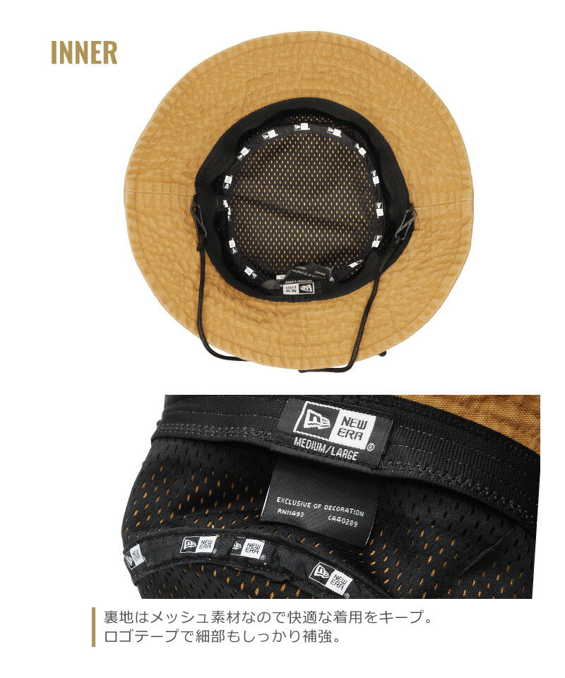 ニューエラ バケットハット NEWERA ダックドコットン アドベンチャー adventure バケハ メンズ レディース サファリハット キャンプ ファッション つば広 アウトドア 魚釣り バス釣り アウトドア キャンプ