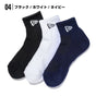 ニューエラ 靴下 ソックス newera socks 靴した 3枚セット アンクルソックス アンクル ankle ワンポイント シンプル くるぶし 学校 会社 スポーツ ジョギング テニス メンズ レディース