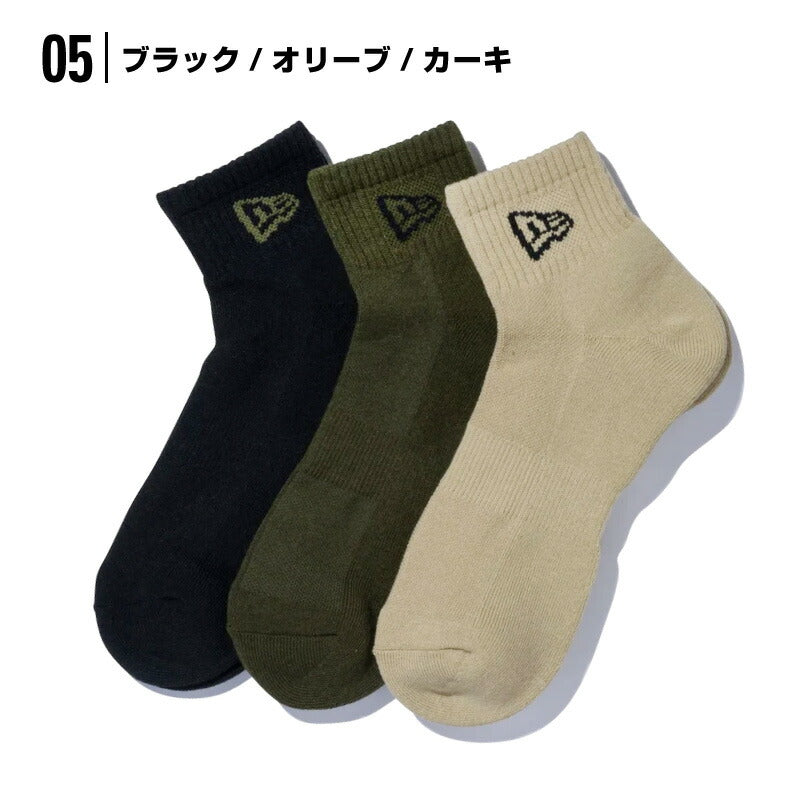 ニューエラ 靴下 ソックス newera socks 靴した 3枚セット アンクルソックス アンクル ankle ワンポイント シンプル くるぶし 学校 会社 スポーツ ジョギング テニス メンズ レディース