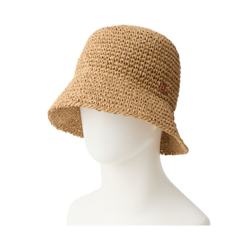 ニューエラ バケットハット 麦わら帽子 ストローハット バケハ ペーパーストロー NEWERA  BUCKET01 SB PAPER 紫外線対策 UVカット メンズ レディース 大きいサイズ