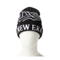 ニューエラ ニット帽 メンズ レディース ベーシック カフニット ジャガード JACQUARD FandN NEW ERA ロゴ ブラック黒 ブランド スノー 防寒 デカロゴ