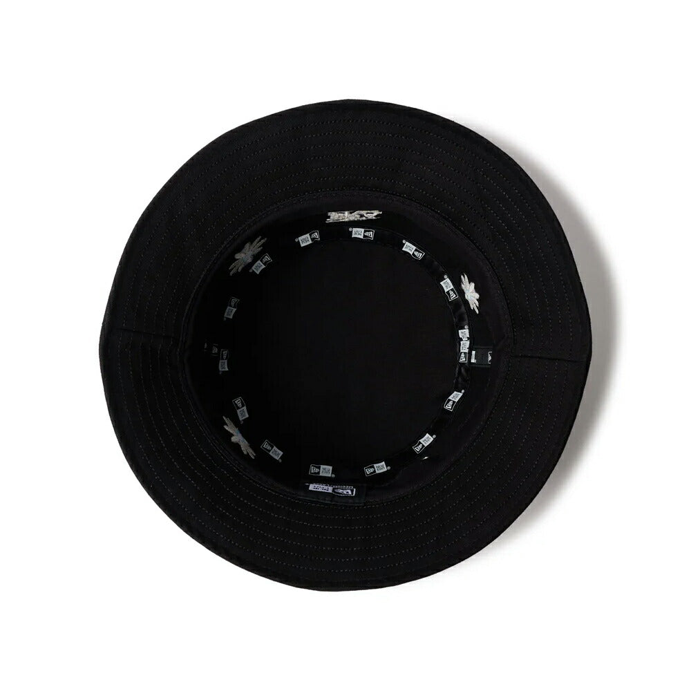 ニューエラ バケットハット 01 花柄 フラワー 黒 NEWERA バケツハット サファリハット コード無し メンズ レディース キャンプ アウトドア ブラック UV対策 Flower Embroidery