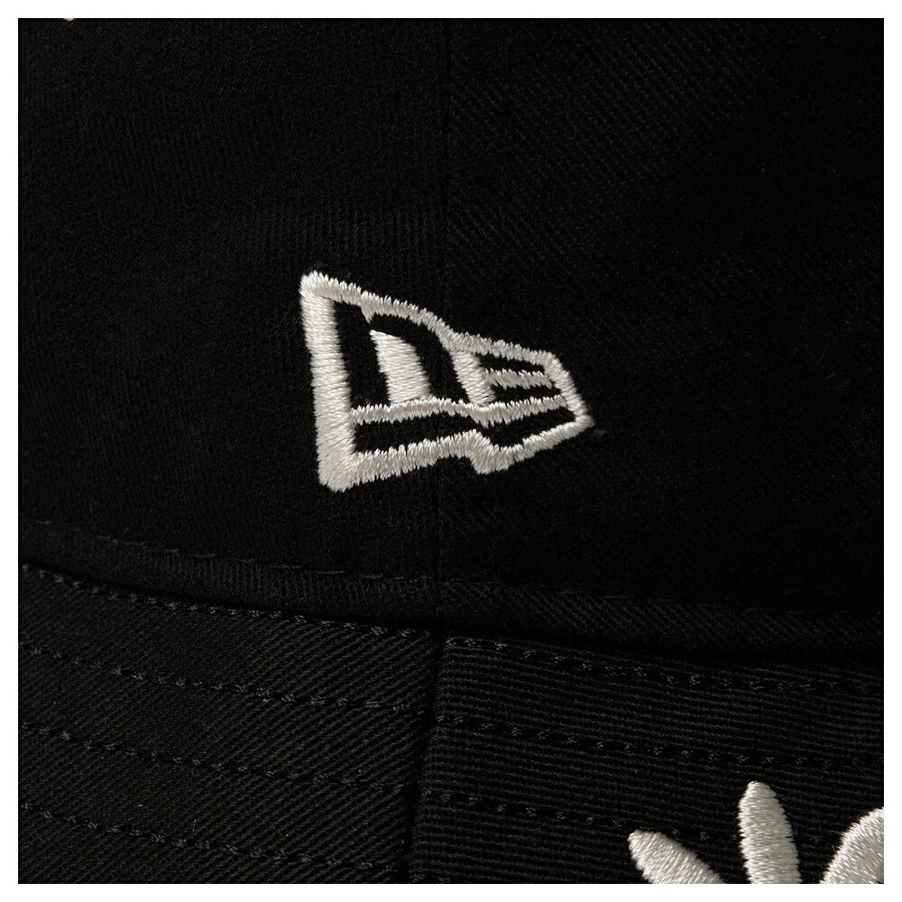 ニューエラ バケットハット 01 花柄 フラワー 黒 NEWERA バケツハット サファリハット コード無し メンズ レディース キャンプ アウトドア ブラック UV対策 Flower Embroidery
