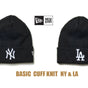 ニューエラ ニット帽 カフニット MLB Team Logo NY LA メンズ レディース ストリート HIP HOP B系 大谷 ホームラン メジューリーグ 野球 応援 ファングッズ 冬