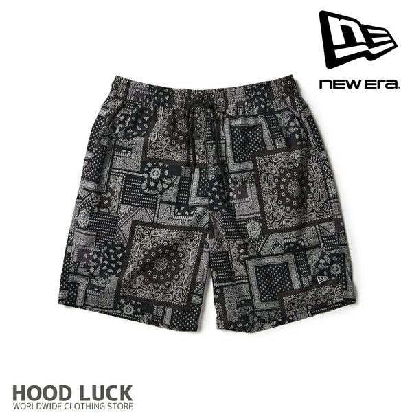 ニューエラ ハーフパンツ NEW ERA イージー ショートパンツ Oriental Paisley ブラック メンズ レディース