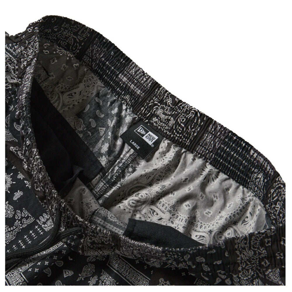 ニューエラ ハーフパンツ NEW ERA イージー ショートパンツ Oriental Paisley ブラック メンズ レディース