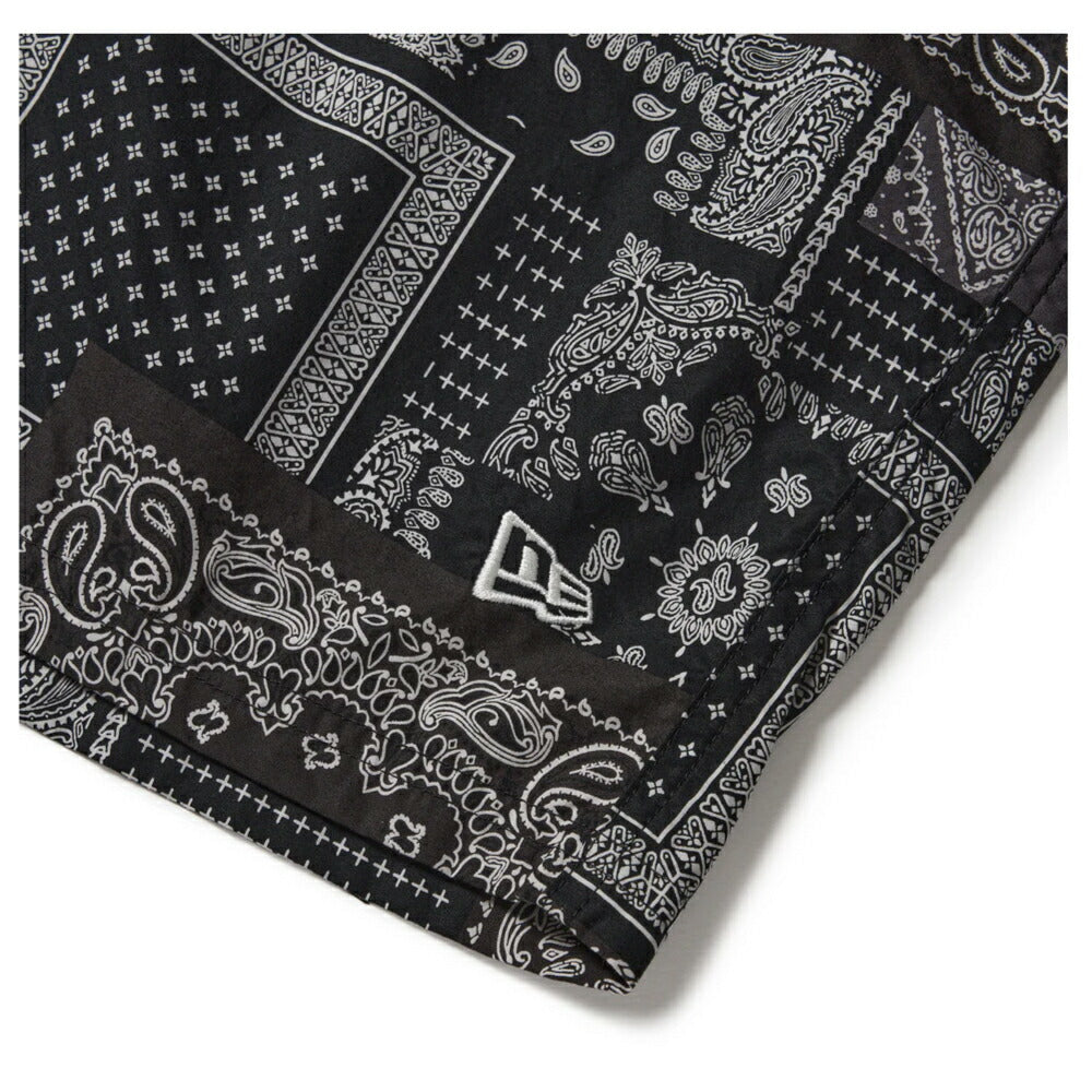 ニューエラ ハーフパンツ NEW ERA イージー ショートパンツ Oriental Paisley ブラック メンズ レディース