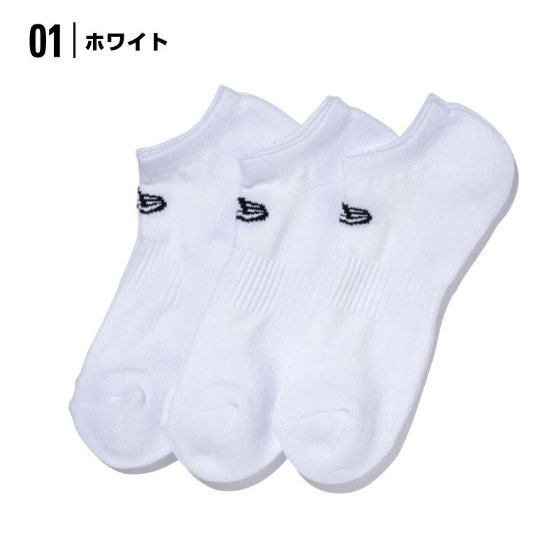 ニューエラ 靴下 ソックス newera socks 3枚パック ワンポイント くるぶし シンプル ショートソックス 靴した メンズ レディース スポーツ カジュアル フラッグロゴ