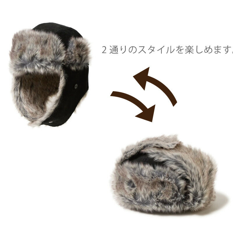 ニューエラ キャップ newera トラッパー 帽子 コーデュロイ ブラック フライトキャップ ぼうし 防寒 ボア ファー もこもこ 黒 防寒 スノーボード スキー メンズ レディース 冬 スポーツ