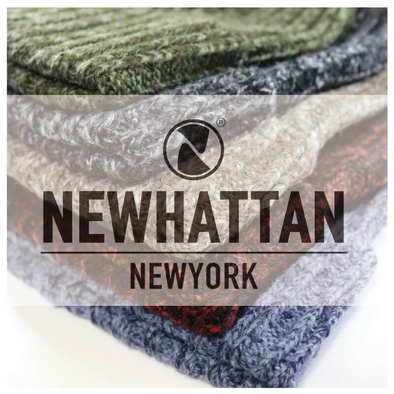 ニューハッタン NEWHATTAN リブ編 ヘザー マーブル ニット帽 無地 ニットキャップ ワッチキャップ ビーニー カジュアル モード お洒落 かわいい 暖かい メンズ レディース